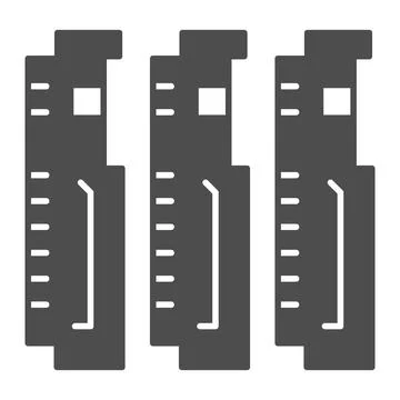 Compact PCB three part solid icon, electronics concept, printed circuit board Stockillustratie