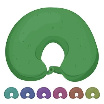 Compact pillow bed color icon vector graphic Stock Illustration