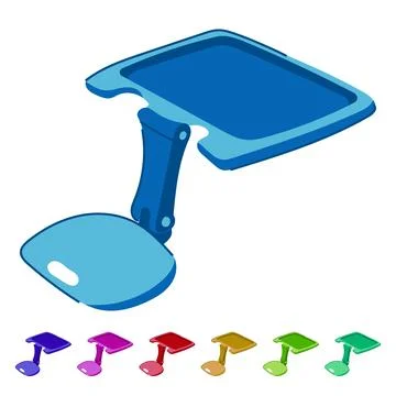 Compact portable lap desk vector cartoon graphic Stock Illustration