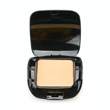 Compact powder isolated on white background Foto stock
