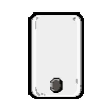 Compact power bank wireless pixel art vector illustration Illustrazione stock