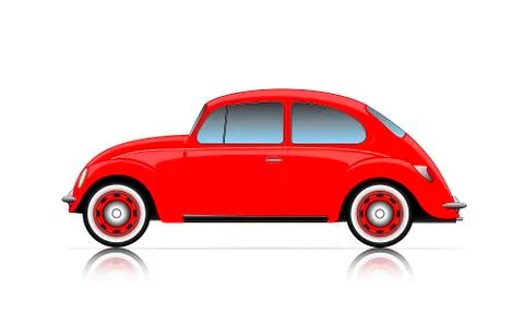 Compact red car Stock Illustration