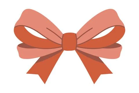 Compact ribbon bow for labels, packaging and stationery Illustration