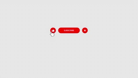 Compact Round Red Subscribe Button Graphic Stock Footage 340873946