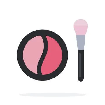 Compact shadows in round packaging vector flat material design isolated object Stock Illustration