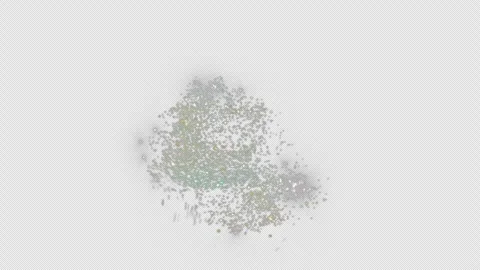 Compact Silver Dust Burst With Alpha Channel Stock-Footage 339301796