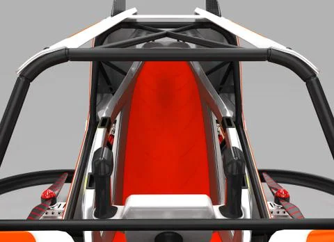 Compact single-seater quadrocopter for private use. Small urban vehicle with an Stock Illustration