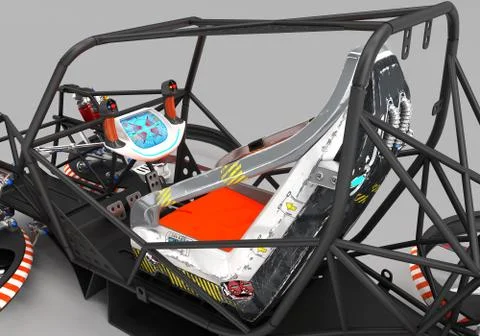 Compact single-seater quadrocopter for private use. Small urban vehicle with an Stock Illustration