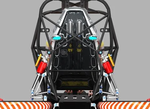 Compact single-seater quadrocopter for private use. Small urban vehicle with an Stock Illustration