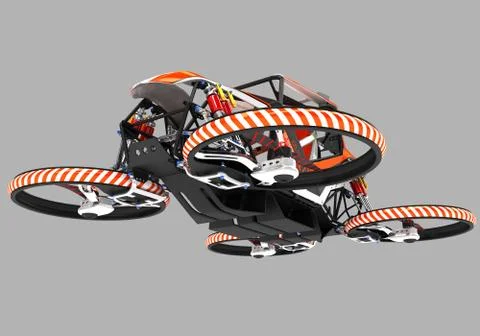 Compact single-seater quadrupter for private use. Small urban vehicle with an Stock Illustration