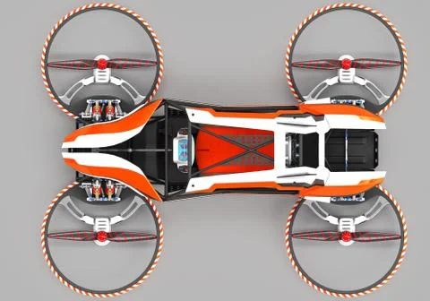 Compact single-seater quadrupter for private use. Small urban vehicle with an Stock Illustration