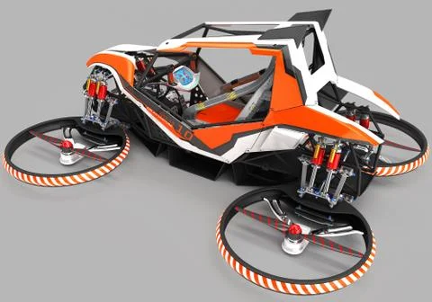 Compact single-seater quadrupter for private use. Small urban vehicle with an Stock Illustration