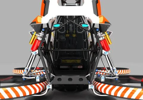 Compact single-seater quadrupter for private use. Small urban vehicle with an Stock Illustration