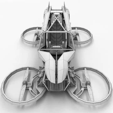 Compact single-seater quadrupter for private use. Small urban vehicle with an Stock Illustration