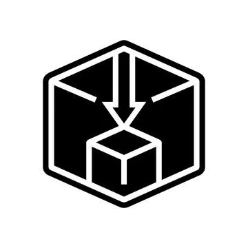 Compact size glyph icon vector illustration Stock Illustration