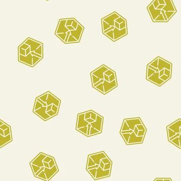 Compact size glyph seamless pattern Stock Illustration