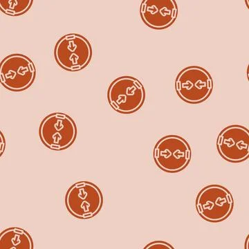 Compact size glyph vector seamless pattern Stock Illustration
