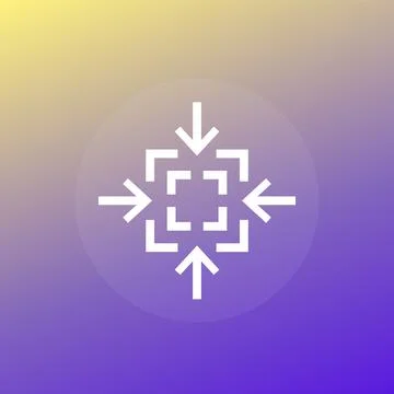 Compact size icon with arrows Stock Illustration