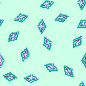 Compact size isometric icon seamless pattern Stock Illustration