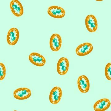 Compact size isometric icon seamless pattern Stock Illustration