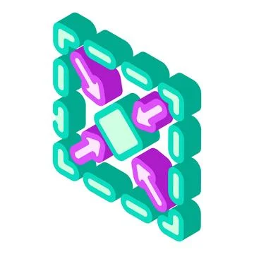 Compact size isometric icon vector illustration Stock Illustration