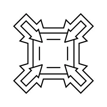 Compact size line icon vector illustration Stock Illustration