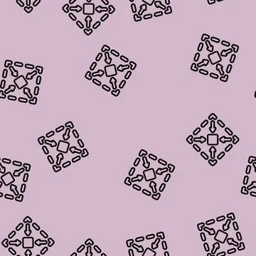 Compact size line vector seamless pattern Stock Illustration