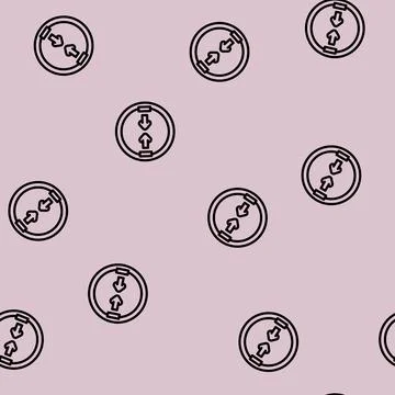 Compact size line vector seamless pattern Stock Illustration