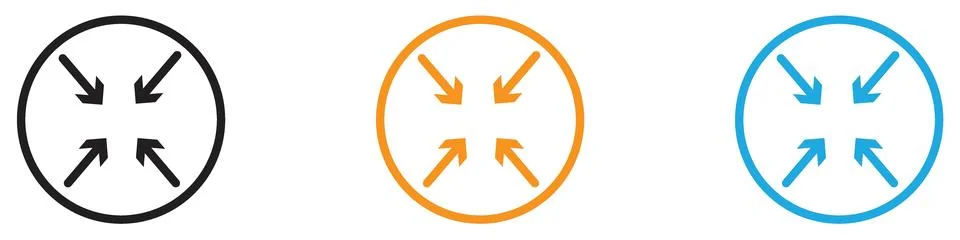 Compact size vector logo set collection for web app ui Illustrazione stock