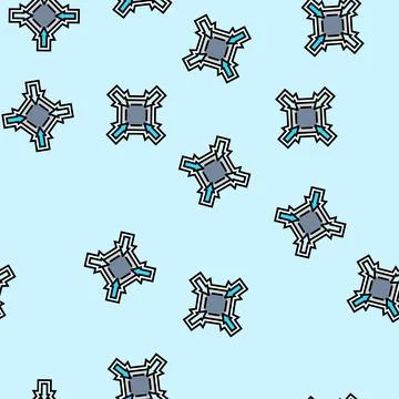 Compact size vector seamless pattern Illustrazione stock