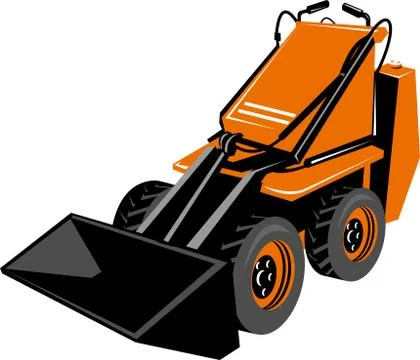 Compact skid steer Stock Illustration