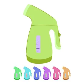 Compact steamer portable vector cartoon graphic Stock Illustration