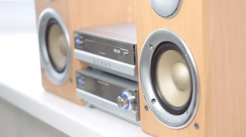 Compact stereo system Stock Footage 1068885