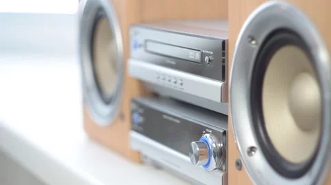 Compact stereo system Stock Footage 1087444
