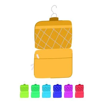 Compact toiletry bag vector cartoon graphic Stock Illustration