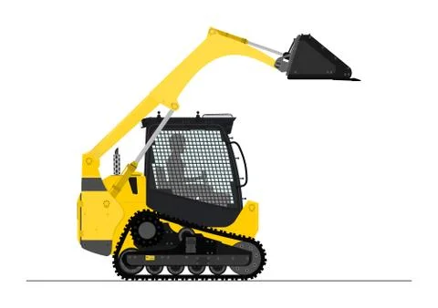 Compact track loader. Illustrazione stock