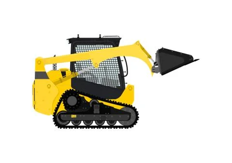 Compact track loader. Stock Illustration
