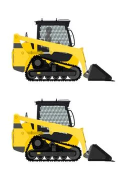 Compact track loader. Stock Illustration