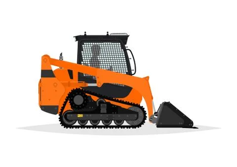 Compact track loader. Stock Illustration