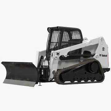Compact Tracked Loader Bobcat With Blade 3D Model 3D Model