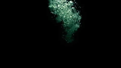 Compact Turquoise Bubble Cloud Forming Underwater Video stock 339301316