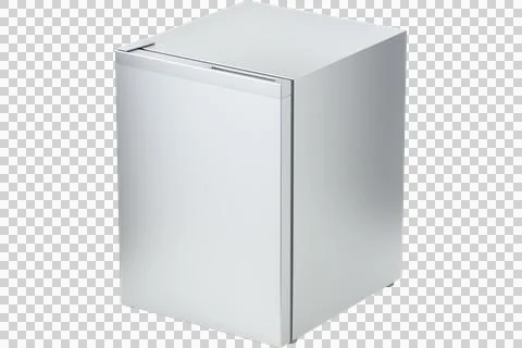 Compact white refrigerator for small spaces Stock Illustration