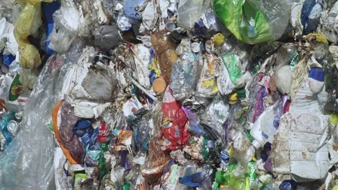 Compacted PLASTIC WASTE Stock Footage 263611848