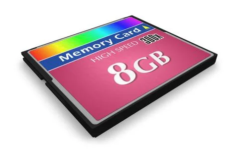 CompactFlash memory card Stock Illustration
