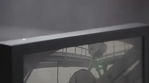 Compaction and leveling of coal in the rail car. View control room Stock Footage 47591392