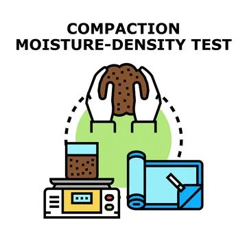 Compaction moisture density test soil engineering analysis Stockillustratie
