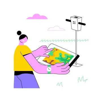 Compaction profile sensing isolated cartoon vector illustrations. Ilustración de archivo