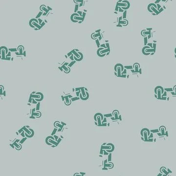 Compaction roller construction vehicle glyph vector seamless pattern Illustrazione stock
