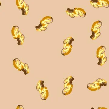 Compaction roller construction vehicle isometric icon seamless pattern Stock Illustration