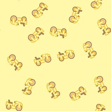 Compaction roller construction vehicle vector seamless pattern Illustrazione stock